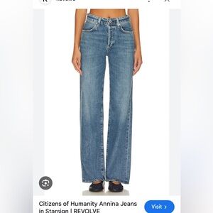 Citizens Of Humanity Blue Flare Wide Leg Jeans